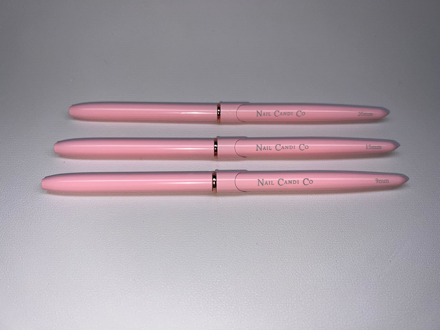 “Nail Art Must Haves” liner brush trio (baby pink)