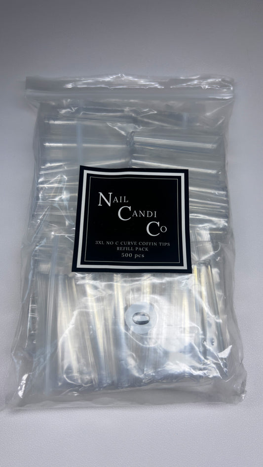 3XL Coffin Tips - No C-curve (Full Refill Pack)