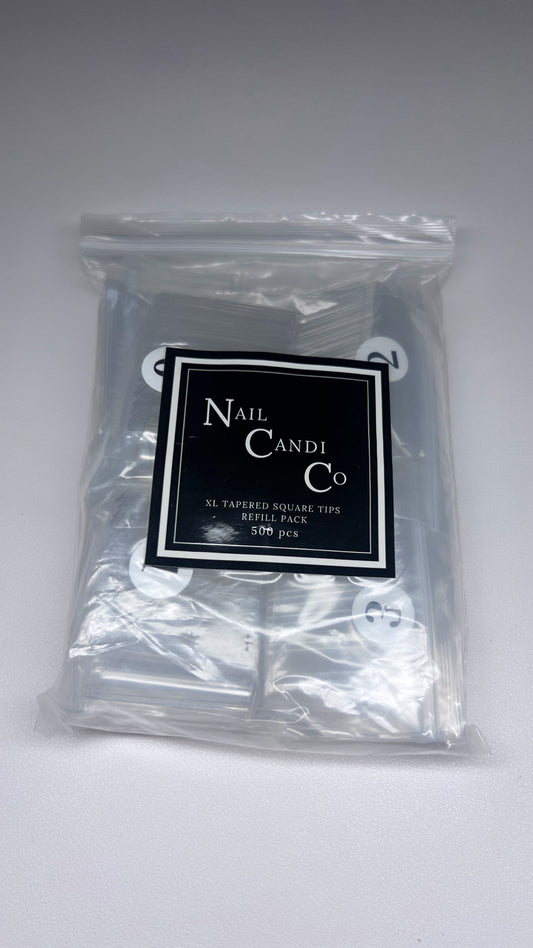XL Tapered Square Tips No C-curve (Full Refill Pack)