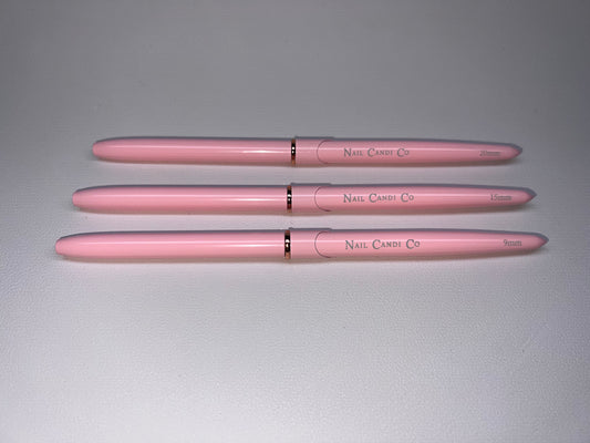 “Nail Art Must Haves” liner brush trio (baby pink)